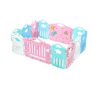 Parc pour bébé Parc d'activités pour enfants Sécurité Cour intérieure Accueil Extérieur Extérieur Garde-corps pour barrières - Parc d'attractions (12 panneaux multicolores)-Pink-10+2