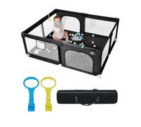 Parc pour bébé - Terrain de jeu extra large pour les tout-petits, aire de jeu sûre pour l'intérieur et l'extérieur avec base antidérapante, assemblage et rangement faciles, sans BPA, (150 x 180 x 66