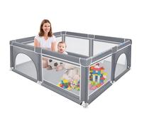 Parc pour bébé - XMTECH - 180 x 150 x 68 cm - Gris - Centre d'activité - Grille de protection pour enfants