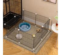 Parc pour Chat - Cages pour Chat Enclos pour Chat d'intérieur avec Porte et bac à litière fermé pour Chat Bricolage Parc pour Animaux de Compagnie Cage pour Petits Animaux pour Chaton Cochon