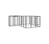 Parc pour chien 18panneaux Noir 50x100cm Acier enduit de poudre 3115950