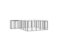 Parc pour chien 26panneaux Noir 50x100cm Acier enduit de poudre 3115952