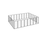 Parc pour chien 28panneaux Noir 50x100cm Acier enduit de poudre 3115963