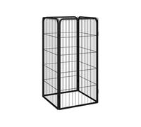 Parc pour Chien 20Panneaux Noir 50x100cm Acier Enduit de Poudre Enclos vidaXL