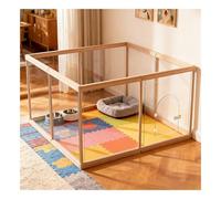 Parc pour chien avec porte, clôture en bois pour chiot, barrière pour animaux de compagnie de petite et moyenne taille, enclos de balcon d'intérieur (12 panneaux)