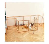Parc pour chien avec porte, clôture en bois pour chiot, barrière pour animaux de compagnie de petite et moyenne taille, enclos de balcon d'intérieur (12 panneaux)