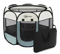 Parc pour Chien de Petite Taille pour intérieur et extérieur, Voyage, Camping, Niche Pliable avec étui de Transport, Dessus Amovible, Tente d'exercice pour Animaux de Compagnie/Chiens/Chats/Lapins