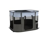 Pawhut – Parc pour chien pliable en tissu Oxford avec poches de rangement 94 x 74 x 60 cm Gris/Noir