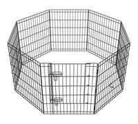 Parc pour chien pliable en métal - Yaheetech - 8 panneaux - 184,5 x 61 x 76 cm