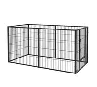 Parc pour chien réglable à 6 panneaux PawHut Clôture pour chien 82,5-150x79x81 cm Noir