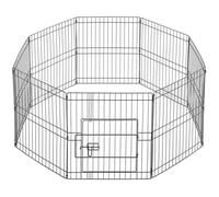 Parc pour chien - Yaheetech - 8 panneaux - Métal - Noir - 127x127x61cm