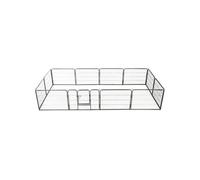 vidaXL Parc pour chiens 12 panneaux – Acier enduit de poudre 80 x 60 cm Noir