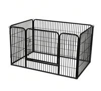 Parc pour Chiens, Enclos en métal, Chiot, Petits Animaux, Noir Matériaux de qualité supérieure : Le parc enclos métallique pour chiots est traité par poudrage électrostatique, ce qui le rend résistant