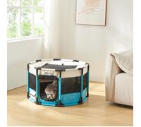 Parc pour chiens Nærøysund 72 x 72 x 45 cm bleu beige