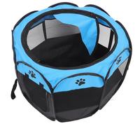 Parc pour Chiens Octogonal Portable Pliable en Tissu Oxford Sécurisé | Usage Intérieur et Voyage, Structure Légère, Enclos Fermé pour Chien et Plusieurs Animaux