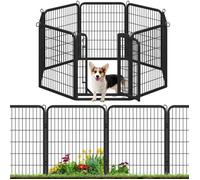 Parc pour Chiens - Verrouille automatique - 8 Panneaux - Métal - Noir Yaheetech
