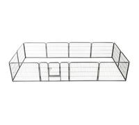 Parc pour Chiens 12 Panneaux Acier 80x60 cm Noir Enclos pour Chiens vidaXL