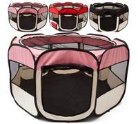 Parc pour Chiots Parc pour Animaux Parc pour Chiots; enclos XXL pour Chiens, Chats, Lapins et Petits Animaux, à l'intérieur et à l'extérieur (Rose)