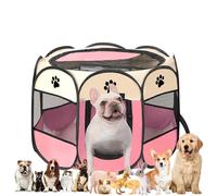 Parc pour Chiots, enclos pour Chien, enclos pour Chat, enclos pour Chien pour Appartement, enclos d'intérieur pour Chiots, enclos pour Lapin, enclos extérieur pour Chats (114X114X58CM, Rose Clair, L)