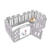 Parc pour chiots - parc pour chiens - box pour chiens - 78x78x60 cm - Avec porte verrouillable - Plastique recyclé - Enclos pour chiots, lapins et petits animaux