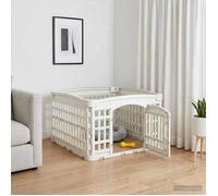 Parc pour petit animaux - Vidaxl - Parc pour chien à 4 panneaux - 60x60x38 cm Plastique Blanc{1254}