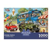 Parc Safari Puzzle en Bois Imperméable DIY Puzzles De 1000 Pièces pour Adultes Cadeaux Défi Et Casse-tête De Décoration pour La Maison