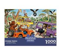 Parc Safari Puzzle en Bois Imperméable DIY Puzzles De 1000 Pièces pour Adultes Défi Et Casse-tête Jeux Éducatifs