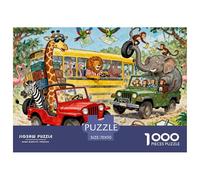 Parc Safari Puzzle en Bois Imperméable DIY Puzzles De 1000 Pièces pour Adultes Défi Et Casse-tête Jeux De Stimulants