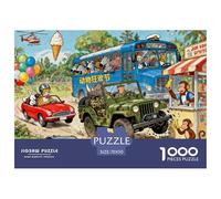 Parc Safari Puzzle en Bois Imperméable Puzzles De 1000 Pièces pour Adultes Défi Et Casse-tête Jeux Éducatifs