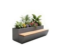 Parc Siège De Jardinière D'extérieur | Boîte de plantation de cour, parc carré, auge de fleurs, combinaison de piscine(Moyen)