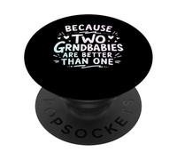 Parce Que Deux Petits-Enfants Valent Mieux qu'une Grand-mère jumelle PopSockets PopGrip Adhésif