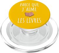 Parce Que j Aime Les Livres | Club de Lecture Romans Bouquin PopSockets PopGrip pour MagSafe