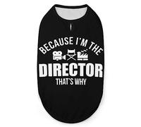 Parce Que Je suis Le Directeur Doghirtsummer T-Shirt pour Animaux de Compagnie, débardeur sans Manches, vêtements Formels pour Chiots et Chats, X-Large