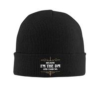 Parce Que Je suis Le maître Bonnet tricoté pour Les Femmes Hommes Skullies Bonnets Automne Hiver Chapeau Acrylique Donjon et Dragon Hip hop Cap