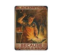 Parce que le meurtre est mal affiche vintage en métal étain signe art plaque murale décor rétro fer peinture aluminium signe pour la maison hommes cave bar café extérieur garage décor 30,5 x 40,6 cm