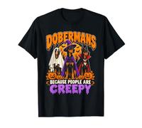 Parce Que Les Gens sont des Doberman d'halloween effrayants T-Shirt