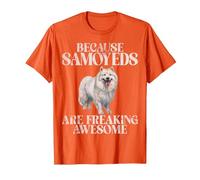 Parce Que Les Samoyèdes sont effrayants Les Samoyèdes géniaux T-Shirt, Homme, Orange, 3XL