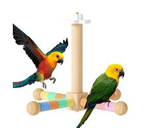 Parce que pour les perroquets, bâton rotatif pour le limage des griffes, pourquoi pivotant interactif pour perroquets - pour Cocorite Agapornis Canaris Calopsite e