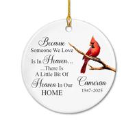 Parce Que Quelqu'un Que Nous Aimons Est Au Ciel Décoration De Noël A Suspendre Céramique Ornement Suspendu avec Ficelle Pendentif De Noël pour Salon Festival Mariage