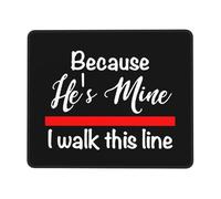 Parce qu'il Est À Moi, Je Marche sur Cette Ligne. Femme De Pompier Tapis De Souris Résistant À Usure Mouse Pad Durable Mousepad pour Voyage Jeu Travail 25X30Cm