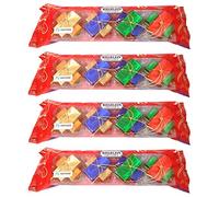 Parcelles napolitaines de chocolat au lait pour sapin de Noël - Décoration de sapin de Noël - Commerce équitable - Riegelein - 45 g Pack of 4
