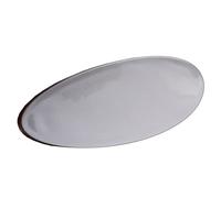 Parcelona French Oval Celluloid Silver Grey Automatic Hair Clip Hair Barrette - Long Lasting (Silver Grey) by Parcelona
