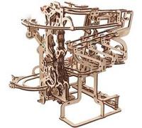 UGEARS Maquette en bois Marble Run Chain – Circuit de billes avec palan – Doré – 400 pièces