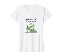 Parcours Bien-être : Un Chemin conscient vers la santé et l'équilibre T-Shirt, Femme, Blanc, XL