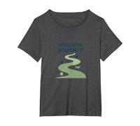 Parcours Bien-être : Un Chemin conscient vers la santé et l'équilibre T-Shirt, Femme Grandes Tailles, Chiné Foncé, 6X