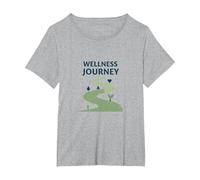 Parcours Bien-être : Un Chemin conscient vers la santé et l'équilibre T-Shirt, Femme Grandes Tailles, Gris Chiné, 1X