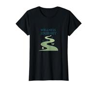 Parcours Bien-être : Un Chemin conscient vers la santé et l'équilibre T-Shirt, Femme, Noir, L