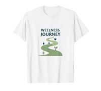 Parcours Bien-être : Un Chemin conscient vers la santé et l'équilibre T-Shirt, Homme, Blanc, 5XL