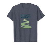 Parcours Bien-être : Un Chemin conscient vers la santé et l'équilibre T-Shirt, Homme, Bleu Chiné, 5XL