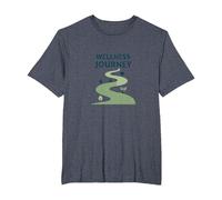 Parcours Bien-être : Un Chemin conscient vers la santé et l'équilibre T-Shirt, Homme Grandes Tailles, Bleu Chiné, 4X Tall